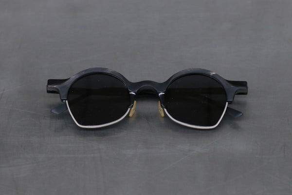 Rigards RG1928 series natural buffalo horn wire cutting high degree handmade glasses RG-RG1928-HBSHP black and white dark gray lenses